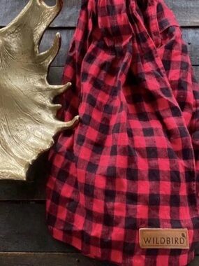 WildBird Red & Black Buffalo Plaid ring sling new